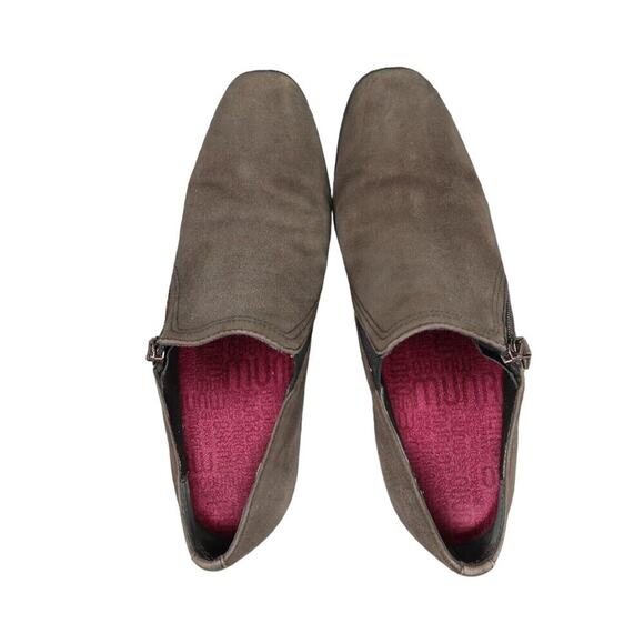 Munro Shoes Womens 8.5 Bootie Fashion Annee Professional Comfort Suede Brown Zip - Picture 7 of 14